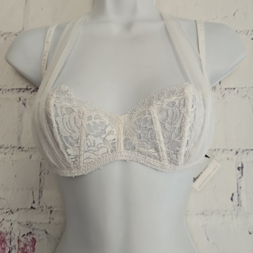 NWT La Perla White Lace Bridal Bra 34B - Picture 2 of 15